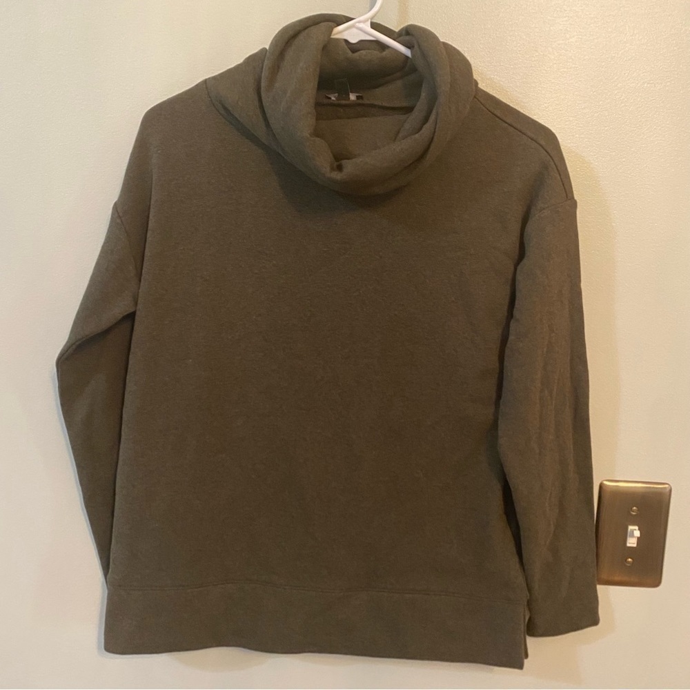 Talbots cowl neck sweater green small